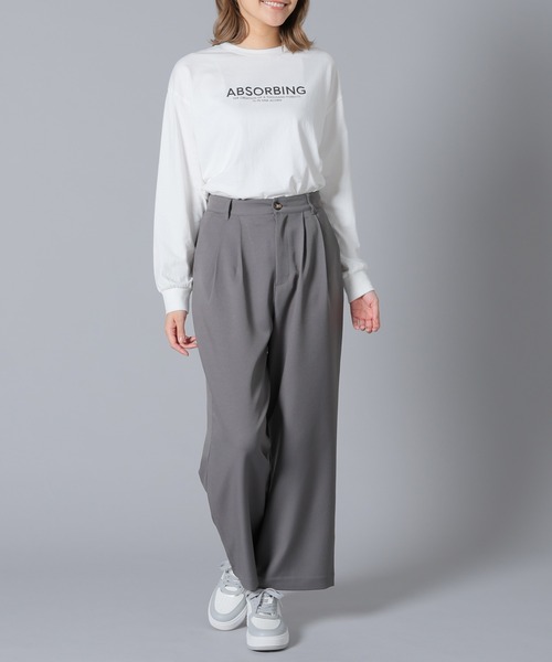 Honeys(ハニーズ)の「タックパンツ(その他パンツ・レディース・グレイッシュベージュ/チャコールグレー/ブラック・L/M/S/LL/SS)」の9枚目の写真