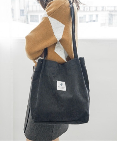 wears(ウェアーズ)の「【A4収納可能】コーデュロイトートバッグ(トートバッグ・レディース・ブラック/ブラウン/ベージュ・FREE)」の1枚目の写真