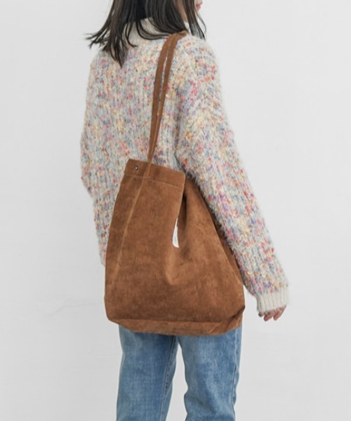 wears(ウェアーズ)の「【A4収納可能】コーデュロイトートバッグ(トートバッグ・レディース・ブラック/ブラウン/ベージュ・FREE)」の9枚目の写真