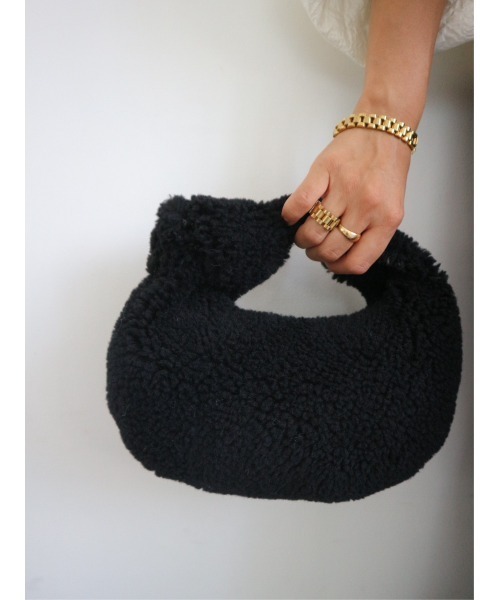 TRUNC（トランクエイティーエイト）の「MOKOMOKO Boa Round Bag（ハンドバッグ・レディース・ブラウン/ブラック/ミント・FREE）」の9枚目の写真