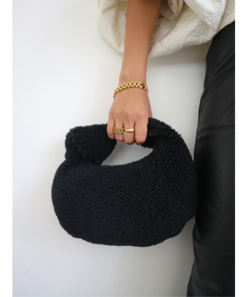 TRUNC（トランクエイティーエイト）の「MOKOMOKO Boa Round Bag（ハンドバッグ・レディース・ブラウン/ブラック/ミント・FREE）」の10枚目の写真