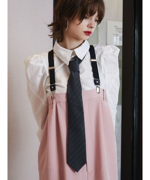 jouetie（ジュエティ）の「カラータイ（ネクタイ・レディース・ボルドー/グレー/ネイビー・FREE）」の2枚目の写真