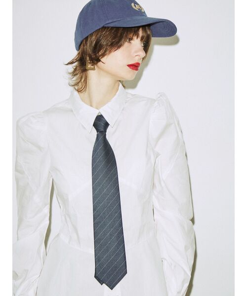 jouetie（ジュエティ）の「カラータイ（ネクタイ・レディース・ボルドー/グレー/ネイビー・FREE）」の5枚目の写真