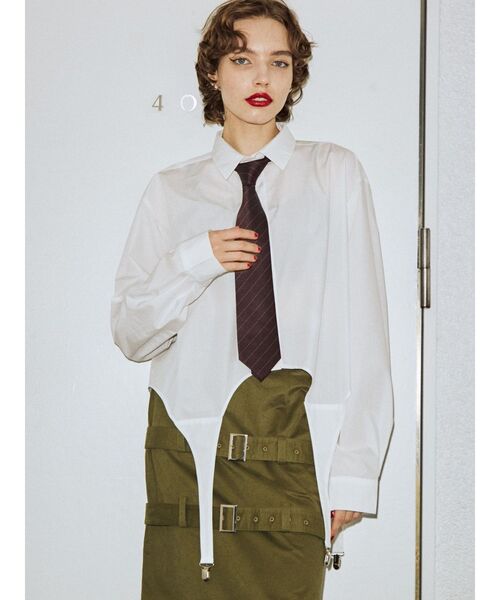 jouetie（ジュエティ）の「カラータイ（ネクタイ・レディース・ボルドー/グレー/ネイビー・FREE）」の10枚目の写真