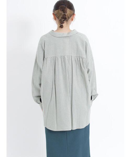 Samansa Mos2(サマンサ モスモス)の「ビッグシルエットシャツ(シャツ/ブラウス・レディース・グリーン/ネイビー/ブラック/ピンク・F)」の20枚目の写真