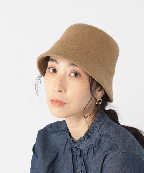 studio CLIP（スタディオクリップ）の「【抗菌防臭】ウール混バケットハット（ハット・レディース・アイボリー/キャメル/ブラック・FREE）」の3枚目の写真