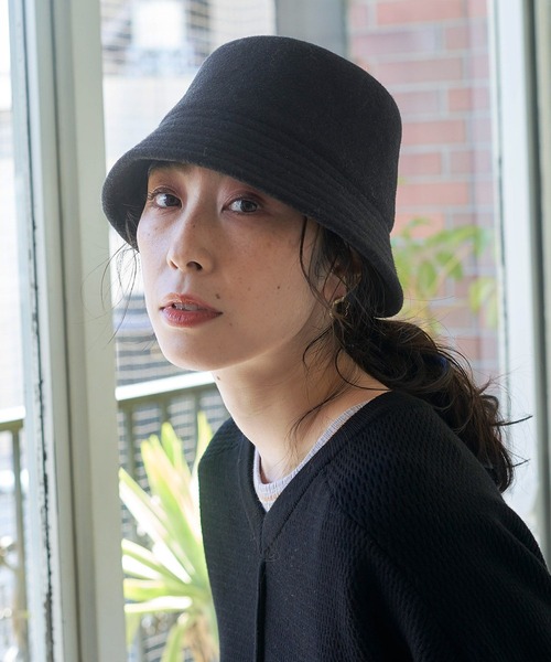 studio CLIP（スタディオクリップ）の「【抗菌防臭】ウール混バケットハット（ハット・レディース・アイボリー/キャメル/ブラック・FREE）」の2枚目の写真