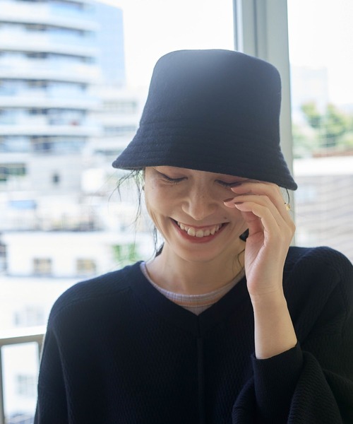 studio CLIP（スタディオクリップ）の「【抗菌防臭】ウール混バケットハット（ハット・レディース・アイボリー/キャメル/ブラック・FREE）」の4枚目の写真