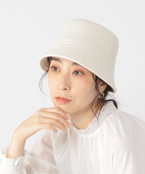 studio CLIP（スタディオクリップ）の「【抗菌防臭】ウール混バケットハット（ハット・レディース・アイボリー/キャメル/ブラック・FREE）」の7枚目の写真