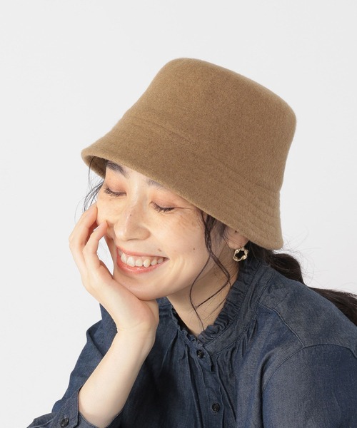 studio CLIP（スタディオクリップ）の「【抗菌防臭】ウール混バケットハット（ハット・レディース・アイボリー/キャメル/ブラック・FREE）」の8枚目の写真