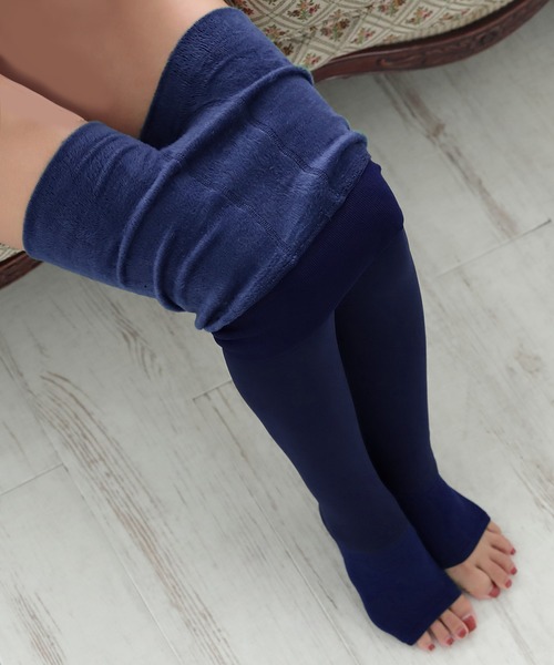 DiamondHearts（ダイヤモンドハーツ）の「裏起毛極暖レギンス（レギンス/スパッツ・レディース・ブラック/グリーン/ベージュ/ブラウン/ダークグレー/パープル/ネイビー/ワイン・FREE/フリー）」の6枚目の写真