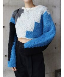 EVRIS | バイカラーニットトップス(ニット/セーター)
