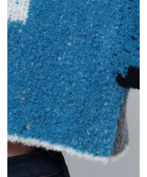 EVRIS（エヴリス）の「バイカラーニットトップス（ニット/セーター・レディース・ブルー/オレンジ・FREE）」の10枚目の写真