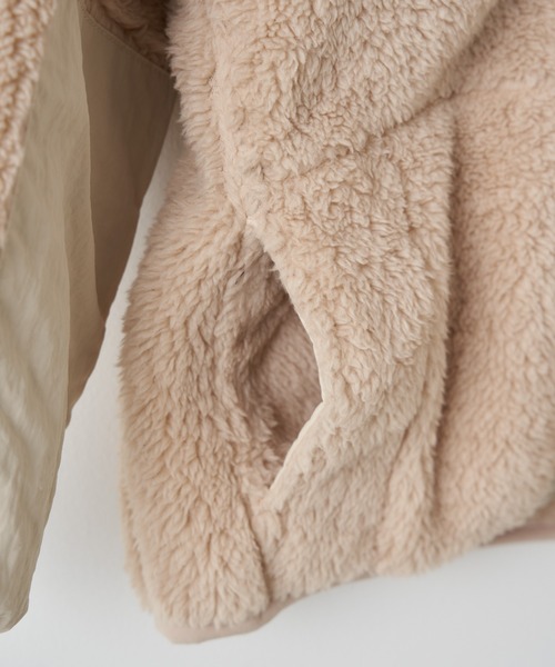 CIAOPANIC TYPY（チャオパニックティピー）の「【WEB限定カラーあり】【KIDS】ファーフリーススタンドネックブルゾン（ブルゾン・キッズ・ベージュ/アイボリー/ブラック・S/M/L/XL/XXL）」の13枚目の写真