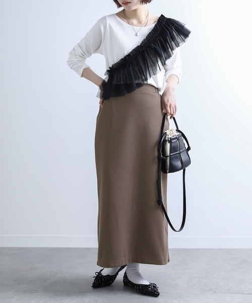 n'OrLABEL（ノアールレーベル）の「『ナローシルエットロングスカート』（スカート・レディース・ブラック/モカ・2/1）」の11枚目の写真