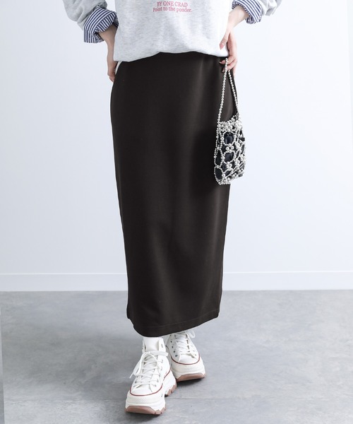 n'OrLABEL（ノアールレーベル）の「『ナローシルエットロングスカート』（スカート・レディース・ブラック/モカ・2/1）」の16枚目の写真