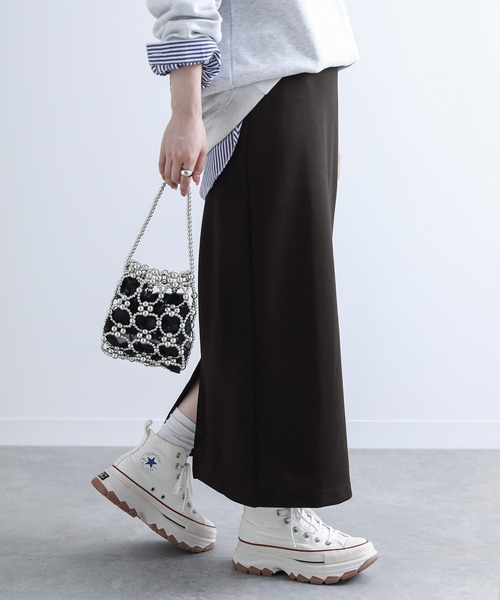 n'OrLABEL（ノアールレーベル）の「『ナローシルエットロングスカート』（スカート・レディース・ブラック/モカ・2/1）」の17枚目の写真