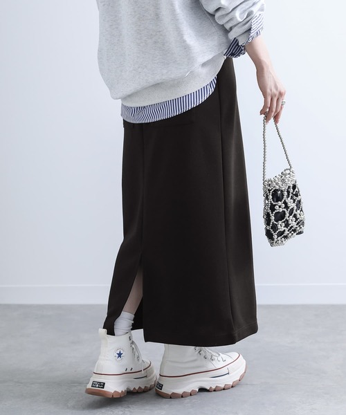 n'OrLABEL（ノアールレーベル）の「『ナローシルエットロングスカート』（スカート・レディース・ブラック/モカ・2/1）」の18枚目の写真