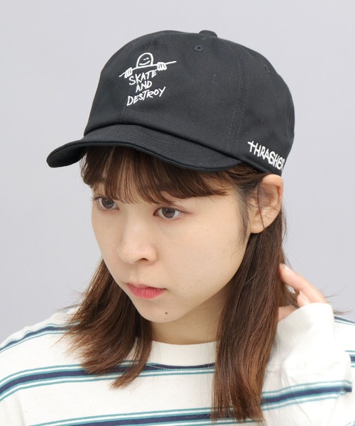 THRASHER（スラッシャー）の「GONZ 刺繍 ボールキャップ（キャップ・メンズ・ブラック・FREE）」の4枚目の写真