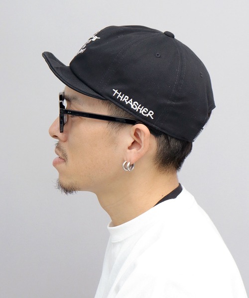 THRASHER（スラッシャー）の「GONZ 刺繍 ボールキャップ（キャップ・メンズ・ブラック・FREE）」の18枚目の写真