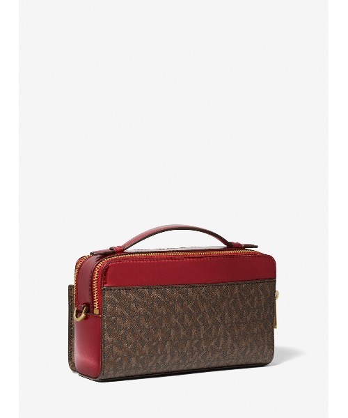 マイケルコース　ショルダーバッグ　MKブラウンxダークレッド MICHAEL KORS（マイケルコース） ショルダーバッグ レディース