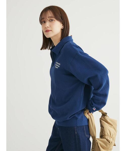 Russell Athletic(ラッセルアスレティック)の「■別注RUSSELL ATHLETIC ジップスウェット(スウェット・レディース・ネイビー/グレー・FREE)」の9枚目の写真