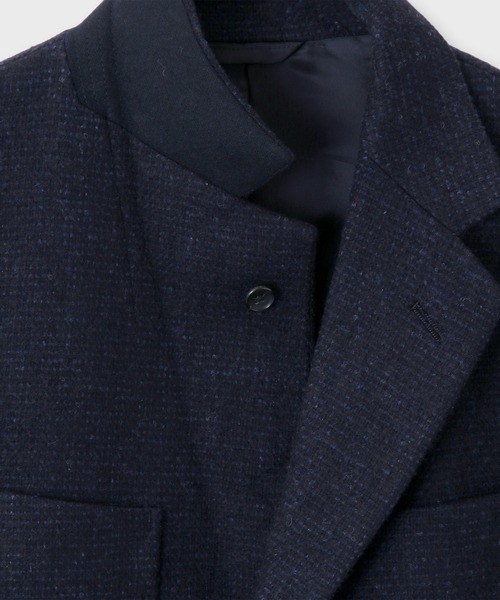 LANVIN collection（ランバン コレクション）の「WOOL BOUCLE HUNTING JACKET【ウールブークレーハンティングジャケット】（テーラードジャケット・メンズ・ダークブラウン/ネイビー・48/50）」の9枚目の写真