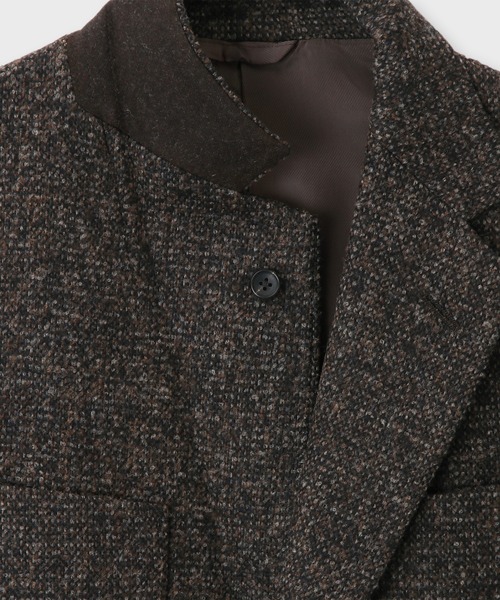 LANVIN collection（ランバン コレクション）の「WOOL BOUCLE HUNTING JACKET【ウールブークレーハンティングジャケット】（テーラードジャケット・メンズ・ダークブラウン/ネイビー・48/50）」の8枚目の写真