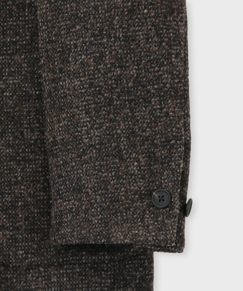 LANVIN collection（ランバン コレクション）の「WOOL BOUCLE HUNTING JACKET【ウールブークレーハンティングジャケット】（テーラードジャケット・メンズ・ダークブラウン/ネイビー・48/50）」の7枚目の写真