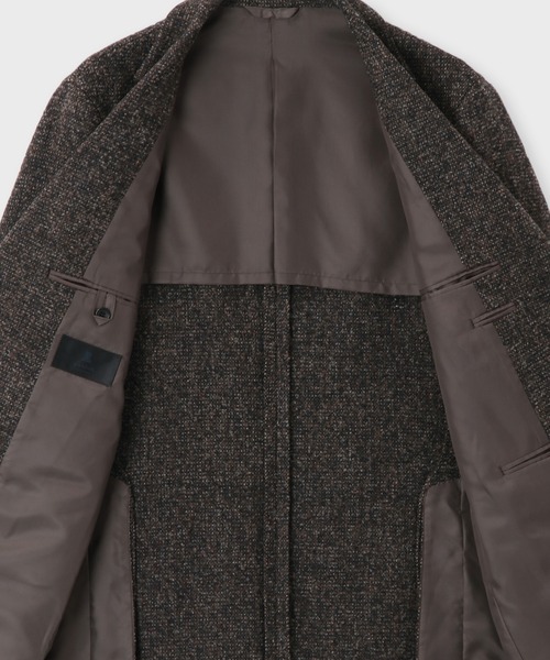 LANVIN collection（ランバン コレクション）の「WOOL BOUCLE HUNTING JACKET【ウールブークレーハンティングジャケット】（テーラードジャケット・メンズ・ダークブラウン/ネイビー・48/50）」の14枚目の写真