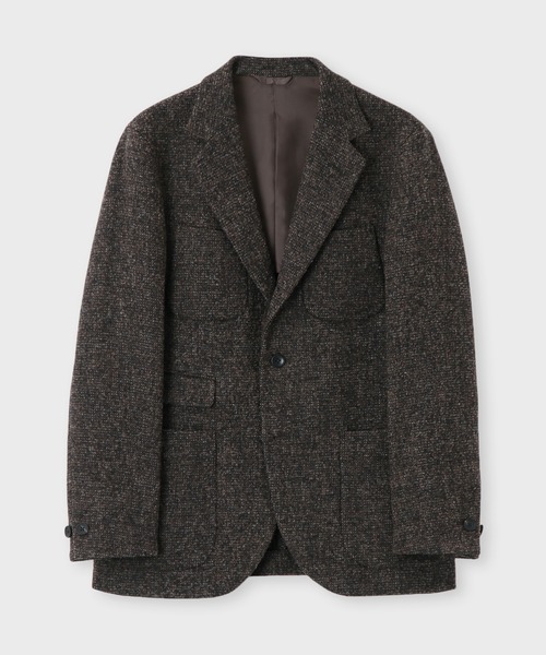 LANVIN collection（ランバン コレクション）の「WOOL BOUCLE HUNTING JACKET【ウールブークレーハンティングジャケット】（テーラードジャケット・メンズ・ダークブラウン/ネイビー・48/50）」の10枚目の写真