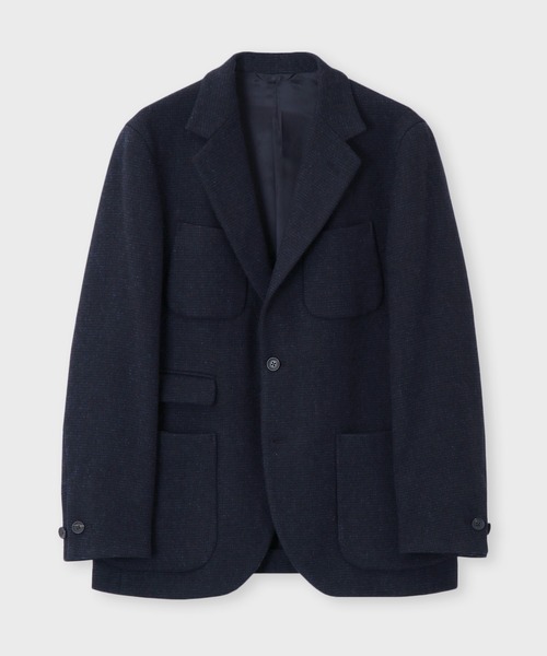LANVIN collection（ランバン コレクション）の「WOOL BOUCLE HUNTING JACKET【ウールブークレーハンティングジャケット】（テーラードジャケット・メンズ・ダークブラウン/ネイビー・48/50）」の11枚目の写真
