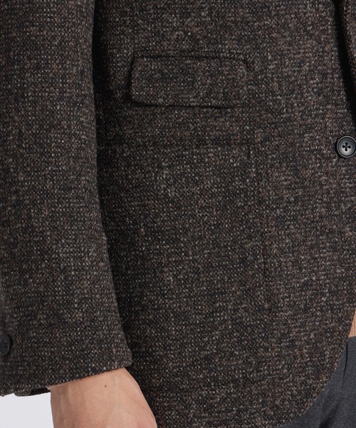 LANVIN collection（ランバン コレクション）の「WOOL BOUCLE HUNTING JACKET【ウールブークレーハンティングジャケット】（テーラードジャケット・メンズ・ダークブラウン/ネイビー・48/50）」の12枚目の写真