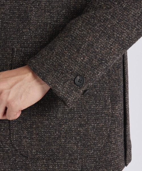 LANVIN collection（ランバン コレクション）の「WOOL BOUCLE HUNTING JACKET【ウールブークレーハンティングジャケット】（テーラードジャケット・メンズ・ダークブラウン/ネイビー・48/50）」の5枚目の写真