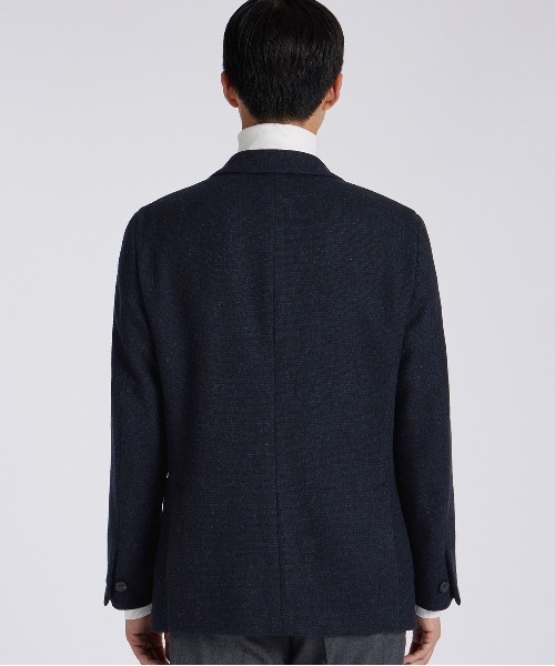 LANVIN collection（ランバン コレクション）の「WOOL BOUCLE HUNTING JACKET【ウールブークレーハンティングジャケット】（テーラードジャケット・メンズ・ダークブラウン/ネイビー・48/50）」の4枚目の写真