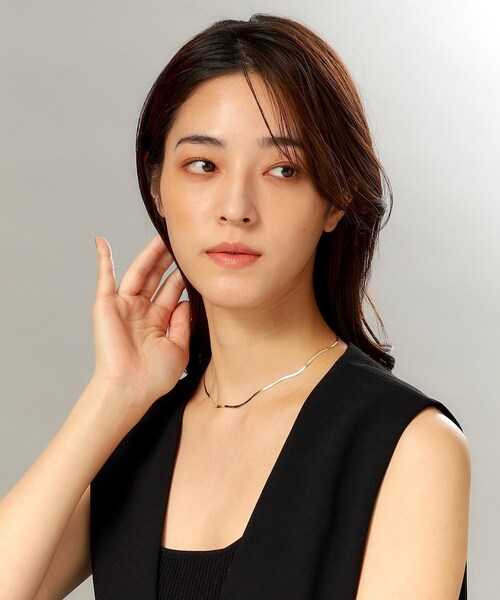 K18フラットスネーク ネックレス細（ネックレス）｜COCOSHNIK