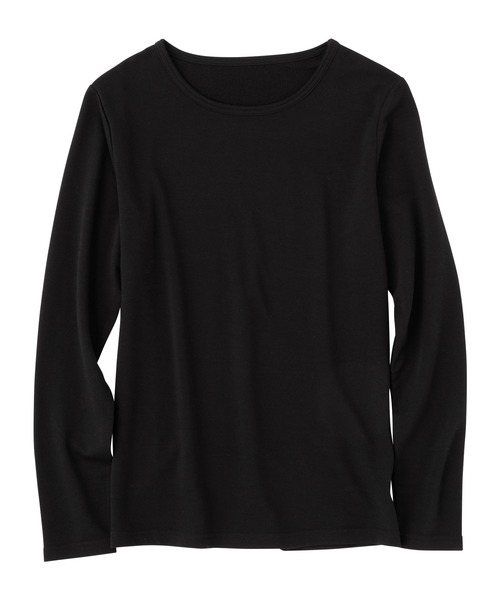 Viola e Viola(ヴィオラエヴィオラ)の「もっちり裏起毛トップス クルーネック(Tシャツ/カットソー・レディース・ホワイト/チャコール/グリーン/ブラック・LL/3L/M/L)」の8枚目の写真