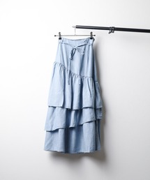 【CIMARRON JEANS】 ランダムティアードスカート