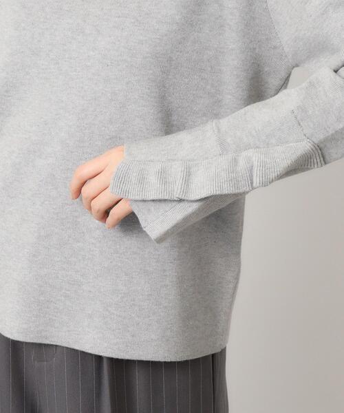 OPAQUE.CLIP（オペークドットクリップ）の「◆≪S-LLsize≫ 袖口フリル ボートネックニット【洗濯機洗い可】（ニット/セーター・レディース・ライトベージュ/レッド系1/グレー/ブラック・40/36/38/42）」の22枚目の写真