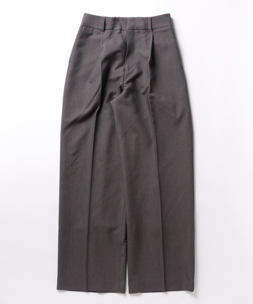 Q（キュー）の「ストレッチストレートパンツ（スラックス・レディース・ライトグレー/チャコールグレー・MEDIUM）」の12枚目の写真