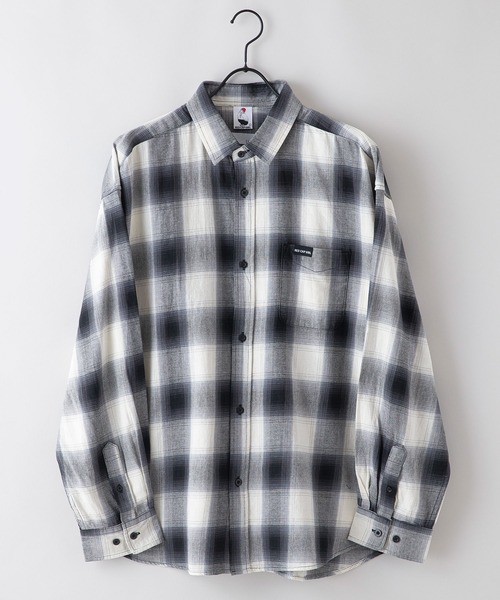 Red Cap Girl(レッドキャプガール)の「【UNIIT × RED CAP GIRL】 オンブレチェック ルーズシルエット バック刺繍シャツ コットン100%(シャツ/ブラウス・メンズ・ブラック/スミクロ/ブルー/ホワイト・LARGE/MEDIUM)」の20枚目の写真