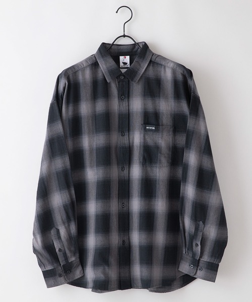 Red Cap Girl(レッドキャプガール)の「【UNIIT × RED CAP GIRL】 オンブレチェック ルーズシルエット バック刺繍シャツ コットン100%(シャツ/ブラウス・メンズ・ブラック/スミクロ/ブルー/ホワイト・LARGE/MEDIUM)」の22枚目の写真