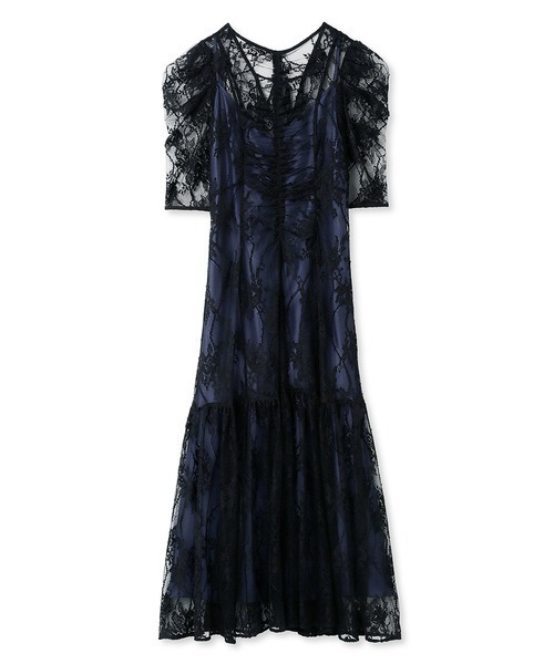 SNIDEL（スナイデル）の「パフレースドレス（ワンピース）」 - WEAR