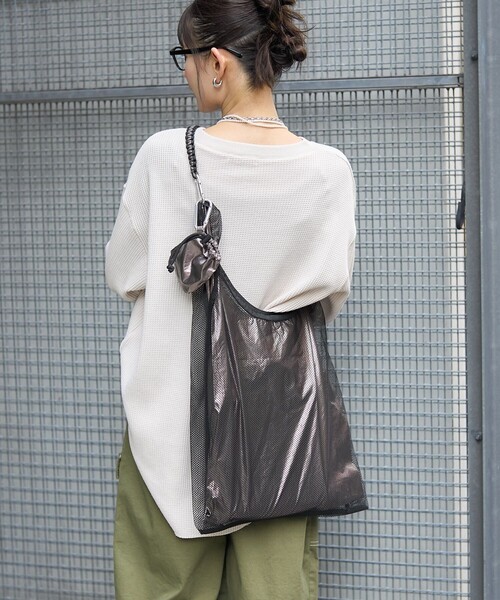 FREAK'S STORE(フリークスストア)の「マルチウェイ メッシュバッグ ラメ(トートバッグ・レディース・ブラック/サックスブルー/ベージュ・ONE SIZE)」の1枚目の写真