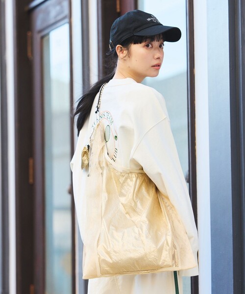 FREAK'S STORE(フリークスストア)の「マルチウェイ メッシュバッグ ラメ(トートバッグ・レディース・ブラック/サックスブルー/ベージュ・ONE SIZE)」の21枚目の写真