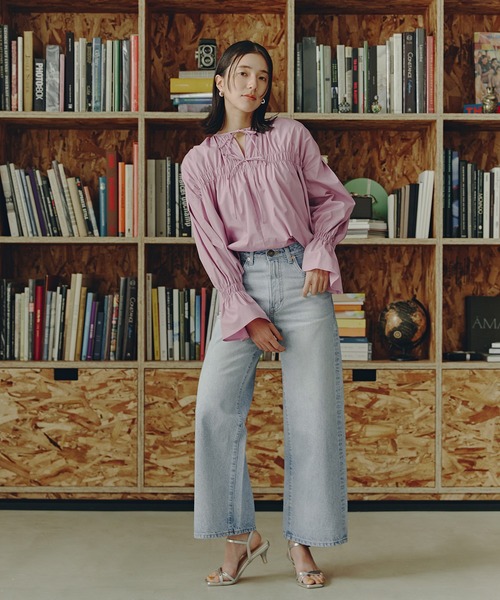 N.(N. Natural Beauty Basic)(エヌエヌナチュラルビューティーベーシック)の「【SOMETHING×N.】◆LISAヴィンテージワイド(デニムパンツ・レディース・ライトブルー/ブルー・SMALL/MEDIUM)」の13枚目の写真