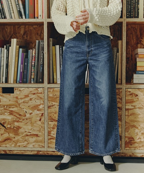 N.(N. Natural Beauty Basic)(エヌエヌナチュラルビューティーベーシック)の「【SOMETHING×N.】◆LISAヴィンテージワイド(デニムパンツ・レディース・ライトブルー/ブルー・SMALL/MEDIUM)」の8枚目の写真