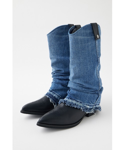 MOUSSY(マウジー)の「DENIM WESTERN ブーツ(ブーツ・レディース・ブルー・LARGE/MEDIUM/SMALL)」の19枚目の写真