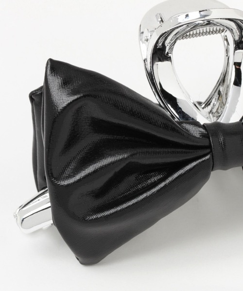 Heather（ヘザー）の「ボリュームリボンバンス　105337（バレッタ/ヘアクリップ・レディース・ブラック/シルバー・ONE SIZE）」の6枚目の写真