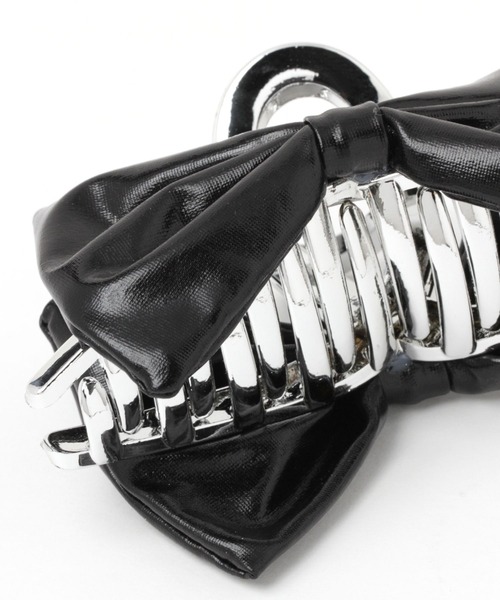 Heather（ヘザー）の「ボリュームリボンバンス　105337（バレッタ/ヘアクリップ・レディース・ブラック/シルバー・ONE SIZE）」の7枚目の写真